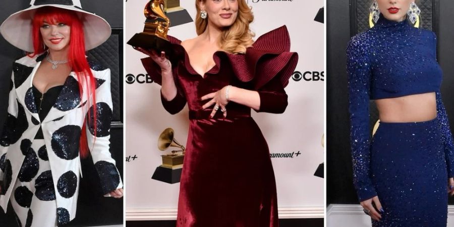 Grammy Awards 2023 (v.l.): Shania Twain, Adele und Taylor Swift.