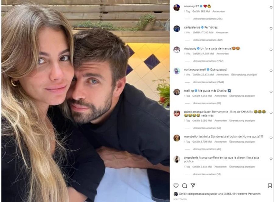 Piqué und Clara Chia Marti sind ein Paar.