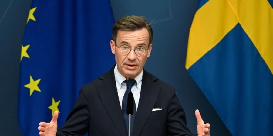 Schwedens Ministerpräsident Ulf Kristersson in Stockholm