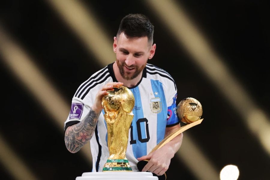 «La Pulga» wurde im Dezember mit Argentinien Weltmeister.