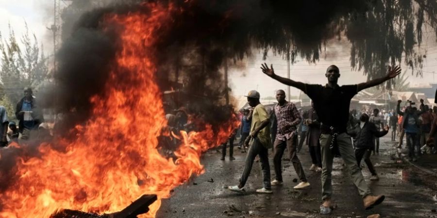 Demonstranten in Nairobi