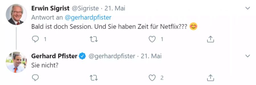 Wo liegt das Problem? CVP-Präsident Gerhard Pfister verteidigt seine Netflix-Zeit.