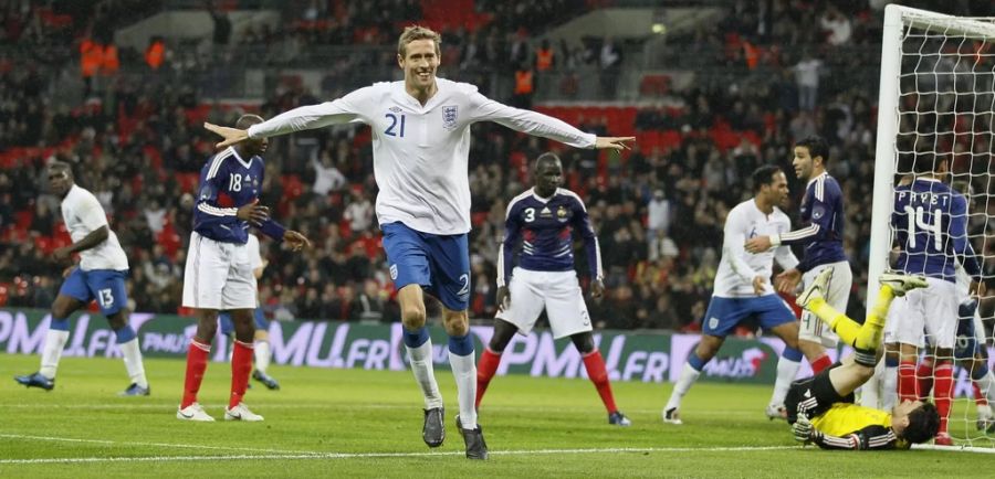 Für die englische Nationalmannschaft erzielte Peter Crouch in 42 Spielen 22 Tore.