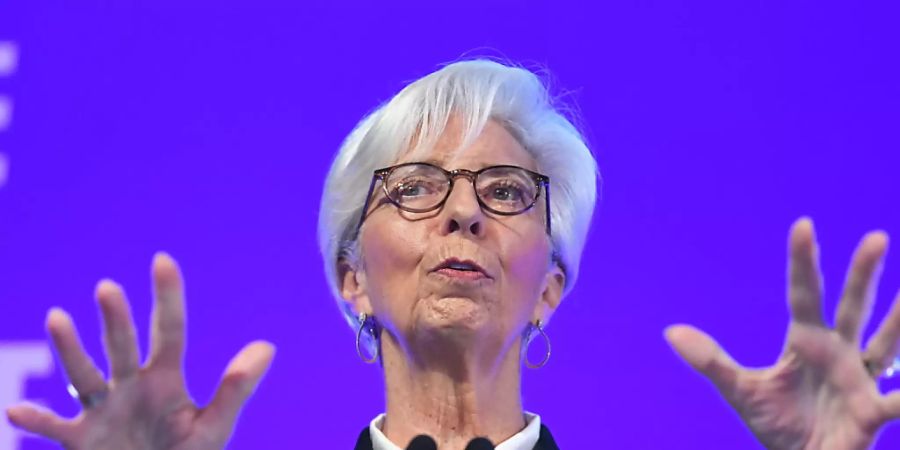 Einschwören auf gemeinsame Positionen: Die Chefin der Europäischen Zentralbank Christine Lagarde findet den Massnahmenplan von Deutschland und Frankreich zur Linderung der Coronavirus-Krise gut. (Archivbild)