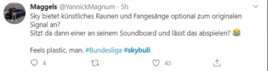 Ein Twitterer findet die Funktion ziemlich künstlich.