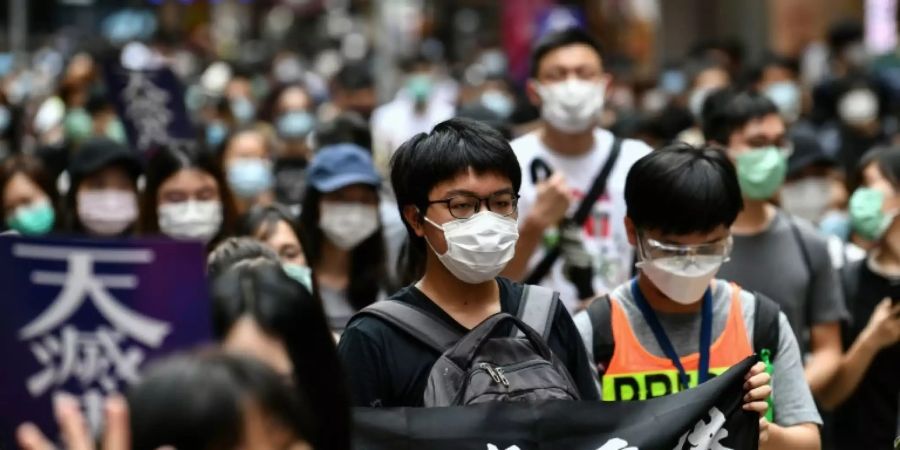 Protest in Hongkong am Sonntag