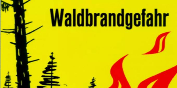 Erhebliche Waldbrandgefahr in Pfeffingen.