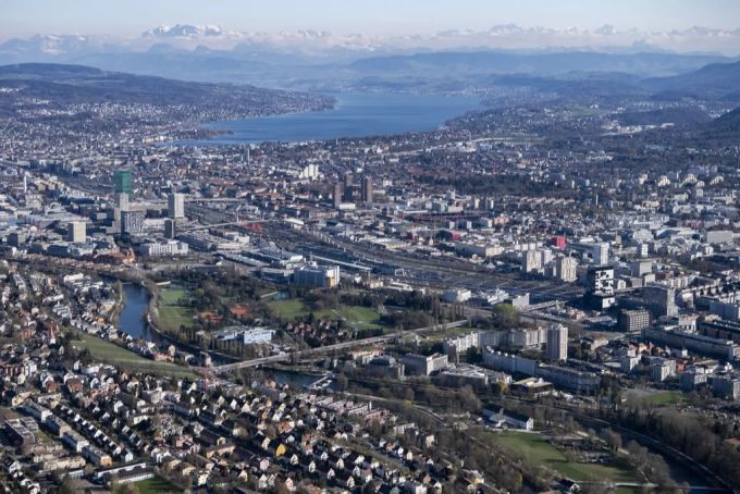 Ein Bild der Agglomeration in Zürich. zürich