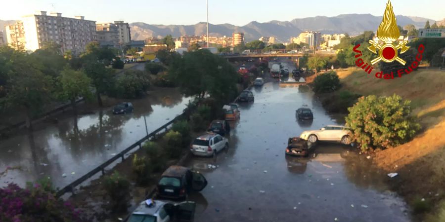 Schweres Unwetter in Palermo