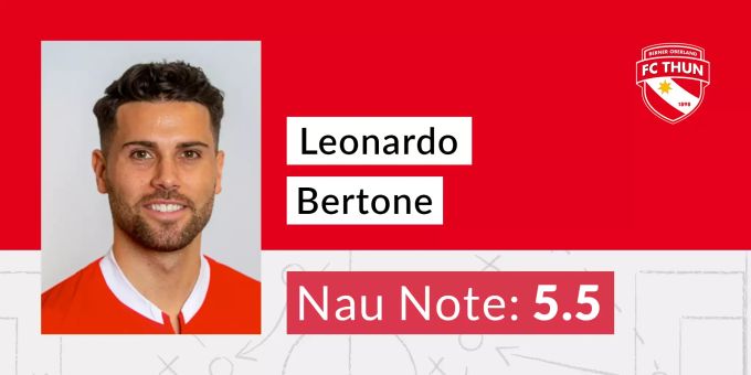 Die Nau-Note für Leonardo Bertone vom FC Thun. Thun FC St.Gallen 1879