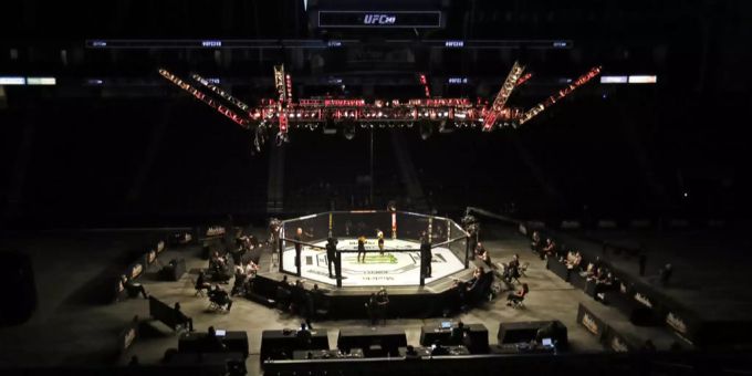 Ein Wettkampf der Ultimate Fighting Championship ohne Zuschauer wegen des Coronavirus Ultimate Fighting Championship