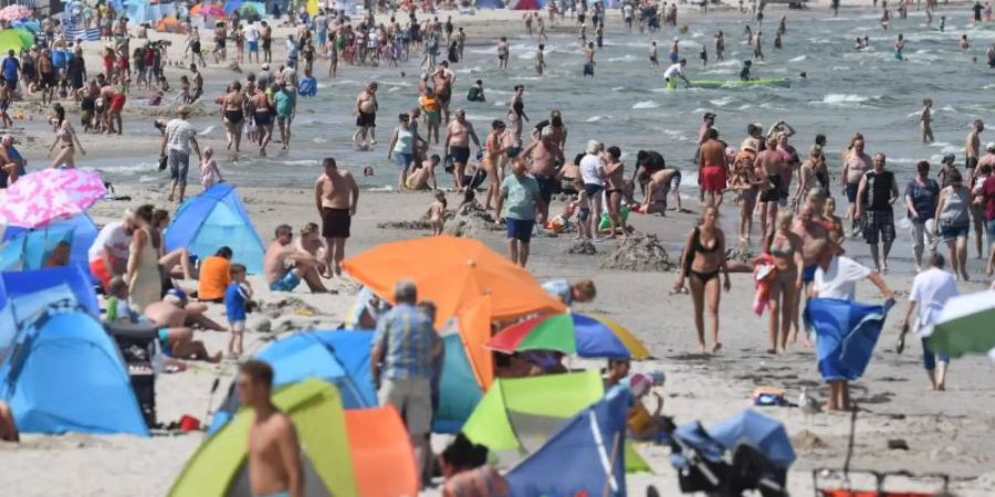 Der sommerliche Ostseestrand auf der Insel Rügen zu Vor-Corona-Zeiten. Foto: Stefan Sauer/zb/dpa