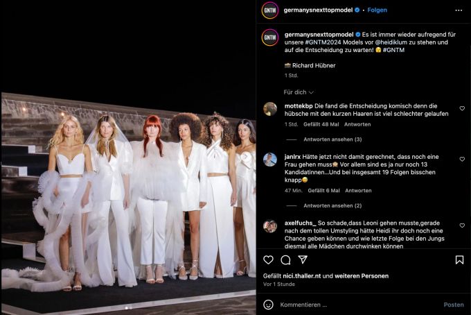 Nach dem «GNTM»-Umstyling stand die Entscheidung an. GNTM Umstyling