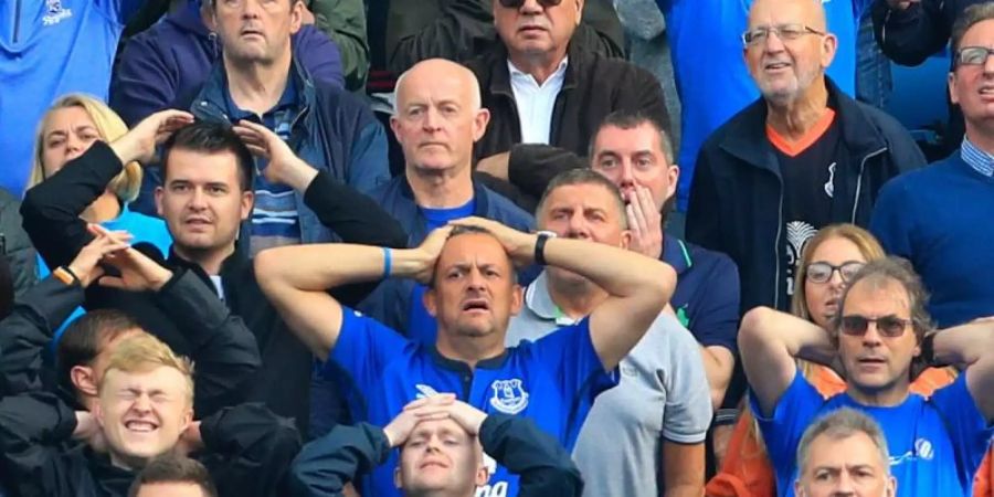 Wegen der Erfolglosigkeit des FC Everton ist die Stimmug der Fans auf einem Tiefpunkt. Foto: Gareth Fuller/PA Wire/dpa