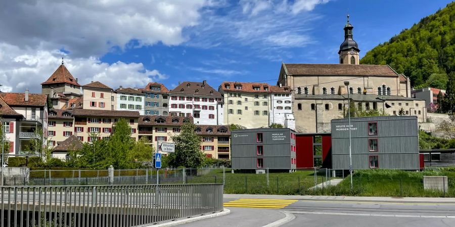 Ausblick auf die Altstadt in Chur.