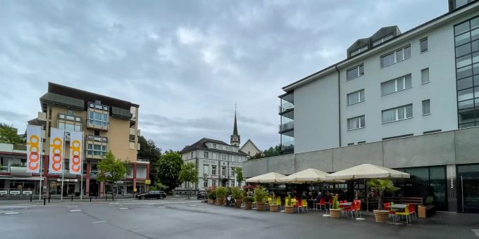 Im Dorfzentrum der Gemeinde Horw (LU). Im Dorfzentrum der Gemeinde Horw (LU).