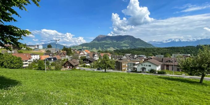 Der Ausblick über Udligenswil. Der Ausblick über Udligenswil.