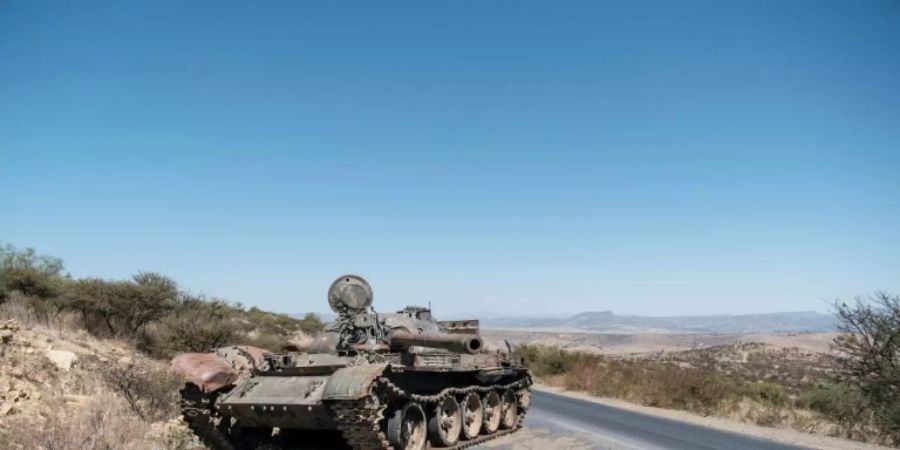 Kriegsgerät in der Krisenregion Tigray