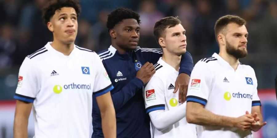 Die HSV-Profis mussten sich gegen Kiel mit einem Punkt zufrieden geben. Foto: Christian Charisius/dpa