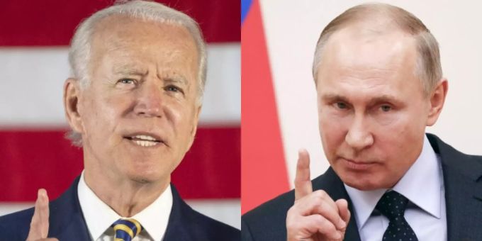 Biden (links) und Putin (rechts) putins rede