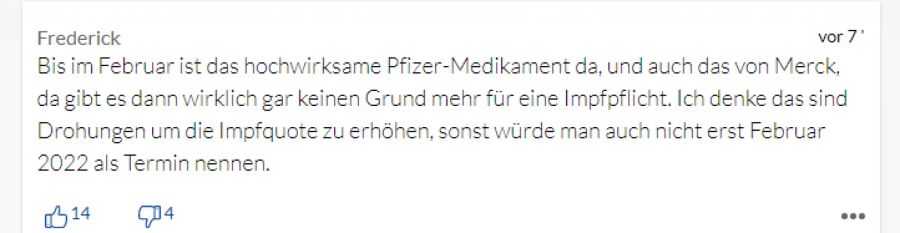 «Frederick» setzt auf die Corona-Medikamente.
