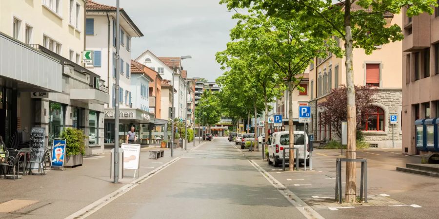 Die Bahnhofstrasse in Flawil.