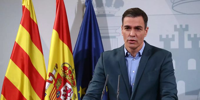 Pedro Sanchez, Ministerpräsident von Spanien, gibt eine TV-Ansprache. (Archivbild) Pedro Sánchez