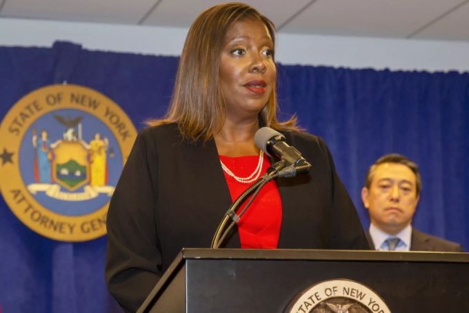 Die New Yorker Generalstaatsanwältin Letitia James, die gegen Donald Trump klagt. Trump