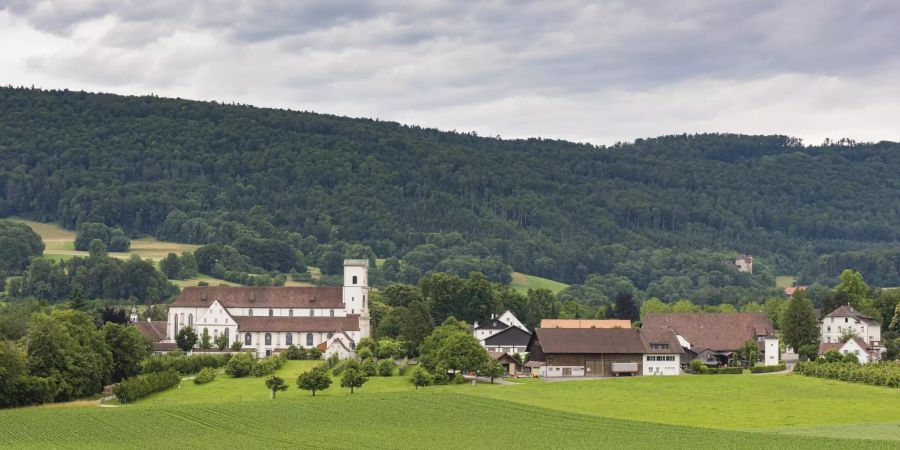 Blick auf das Kloster Mariastein in der Gemeinde Metzerlen-Mariastein.