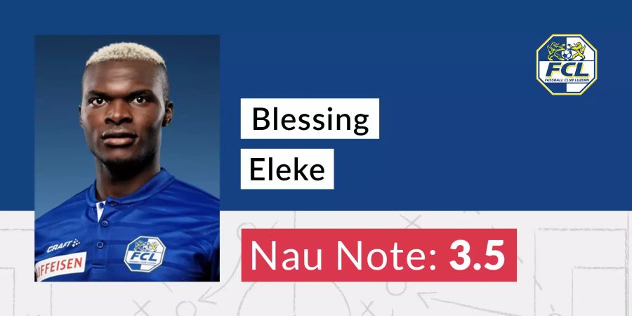 Die Nau-Note für Blessing Eleke.