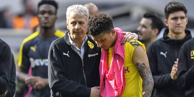 Lucien Favre hatte Offensivspieler Jadon Sancho vor dem Topspiel gegen Borussia Mönchengladbach aus dem Kader vom BVB gestrichen. BVB Jadon Sancho