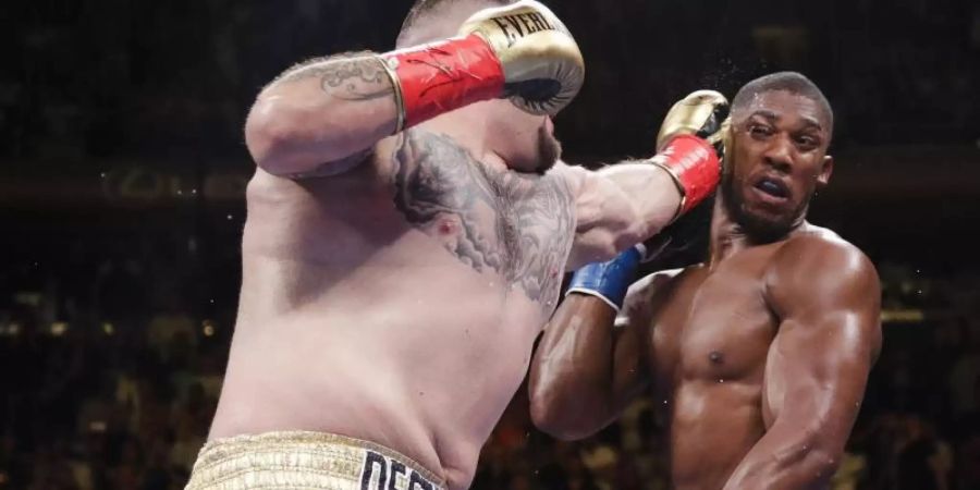 Andy Ruiz besiegte Anthony Joshua Angfang Juni in New York durch Technischen K.o. in der siebten Runde. Foto: Frank Franklin Ii/AP/dpa