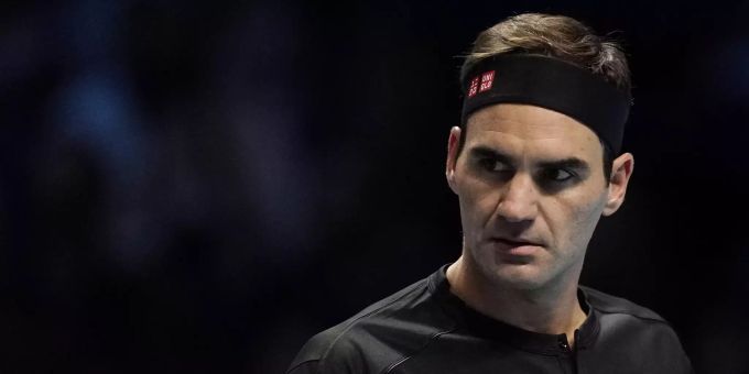 Roger Federer während eines Matches. Roger Federer
