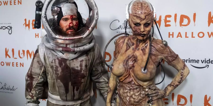 Tom Kaulitz und Heidi Klum 2019 auf der Halloween-Party.