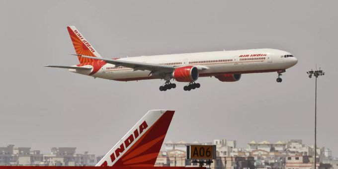 Ein Flugzeug von Air India. Air India