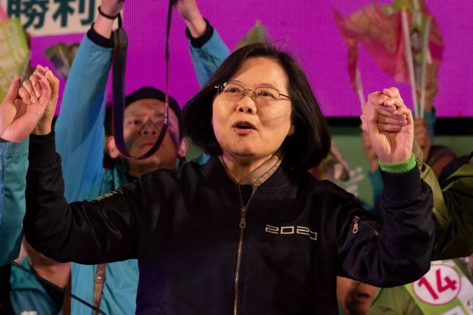 Taiwans Präsidentin Tsai Ing-wen setzt auf Distanz zu China. tsai ing-wen