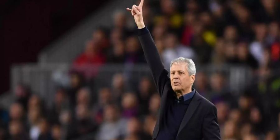 Dortmunds Trainer Lucien Favre steht unter Druck. Foto: Marius Becker/dpa