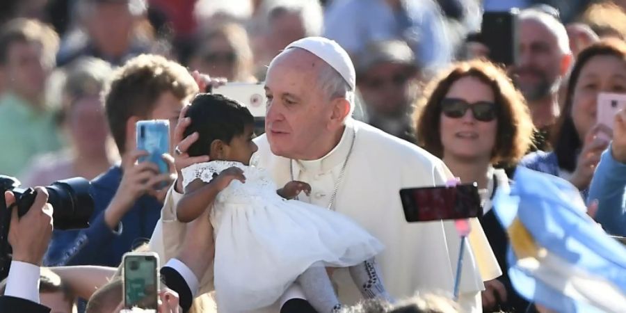 Papst Franziskus bei einer Audienz am Mittwoch in Rom