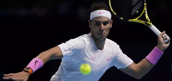 Rafael Nadal an den World Tour Finals 2019. Rafael Nadal
