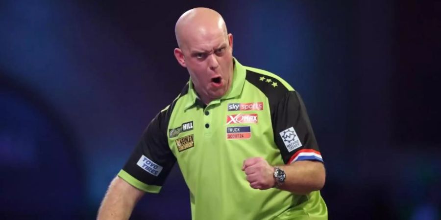 Zeigte bei der Darts-WM erneute eine souveräne Leistung: Michael van Gerwen. Foto: Bradley Collyer/PA Wire/dpa