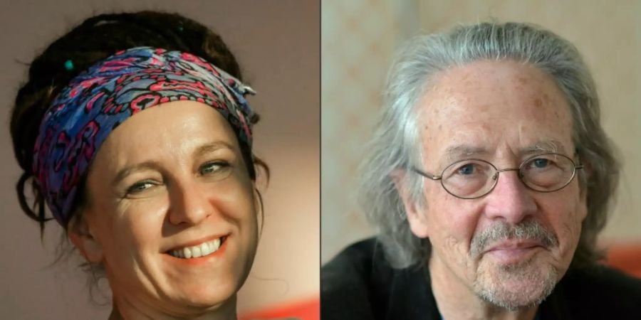 Olga Tokarczuk (2018) und Peter Handke (2012)