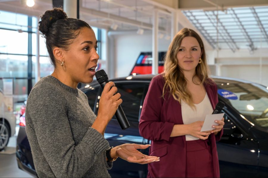 Mujinga Kambundji und Michelle von Gunten.