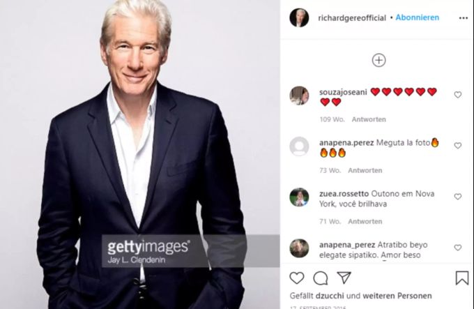 Ein User vergleicht Robert Geiss gar mit Richard Gere. Robert Geiss