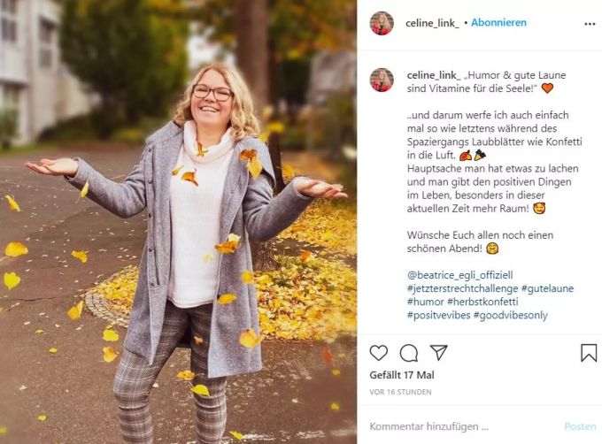 Ein Egli-Fan macht bei der Challenge mit. egli