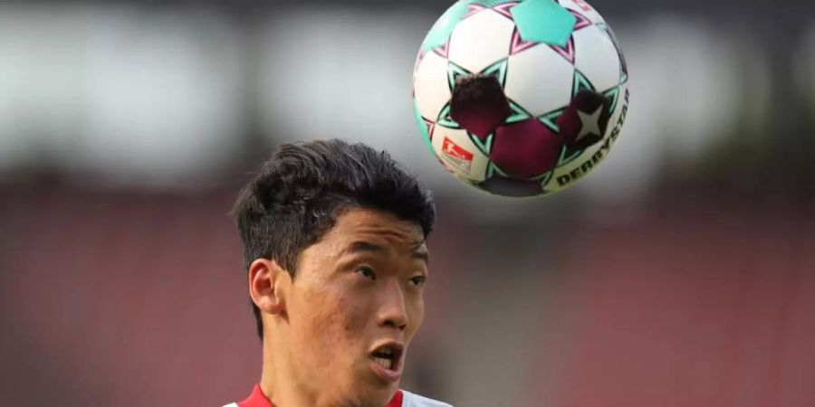 Befindet sich mit seinem Nationalteam in Isolation: Leipzigs Hee-chan Hwang. Foto: Daniel Karmann/dpa