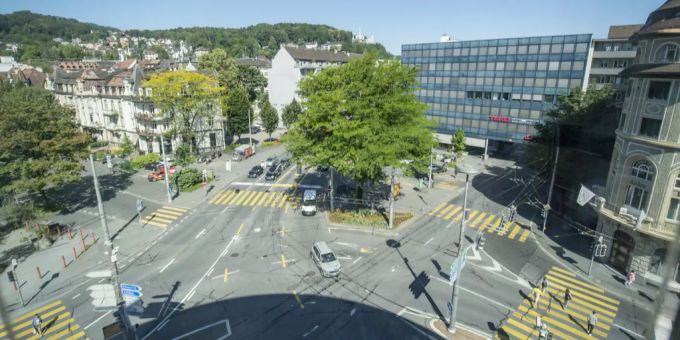 Der Pilatusplatz in der Stadt Luzern. Pilatusplatz Luzern