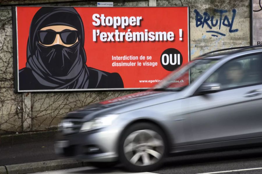 Plakat Verhüllungsverbot.