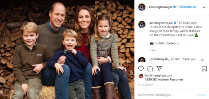 Prinz William und Catherine, Duchess of Cambridge, mit ihren drei Kindern. Royals