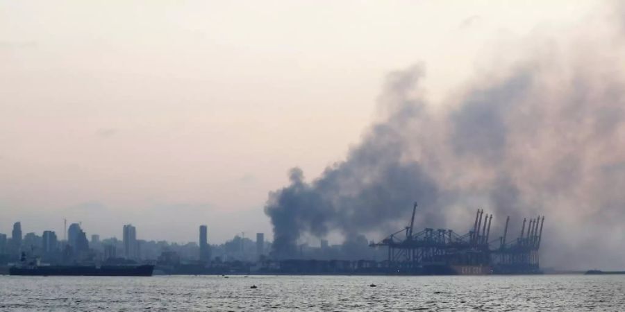Rauchschwaden über Beirut nach Explosionen