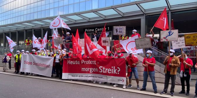 Protest luftverkehrspersonal Zürich flughafen